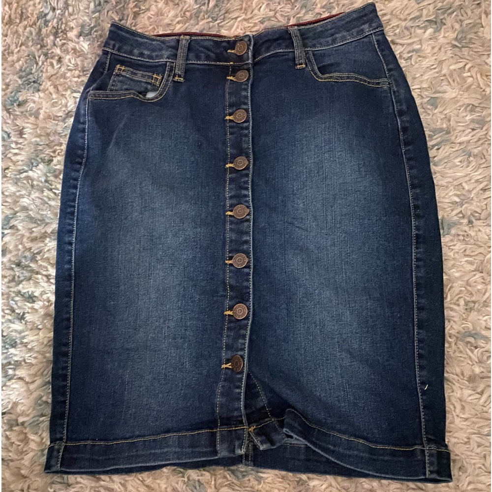 Junior girls jean button up  pencil skirt